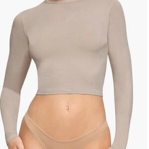 NWT SKIMS New Vintage Cropped Long Sleeve T-Shirt SONE 4XL